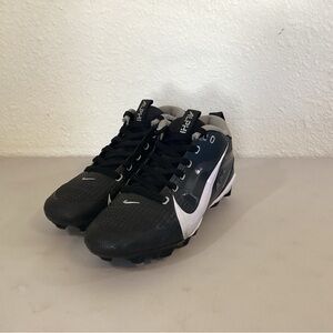 Nike Alpha Menace 4 Football Cleats Size 8.5 Black White